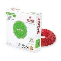 Polycab 6 sqmm Green Eco Friendly HR FR LSH LF Electric Wire Red 90 m_0