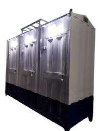 Mangalam Mild Steel 6.5 ft Portable Toilet Cabin White and Blue_0