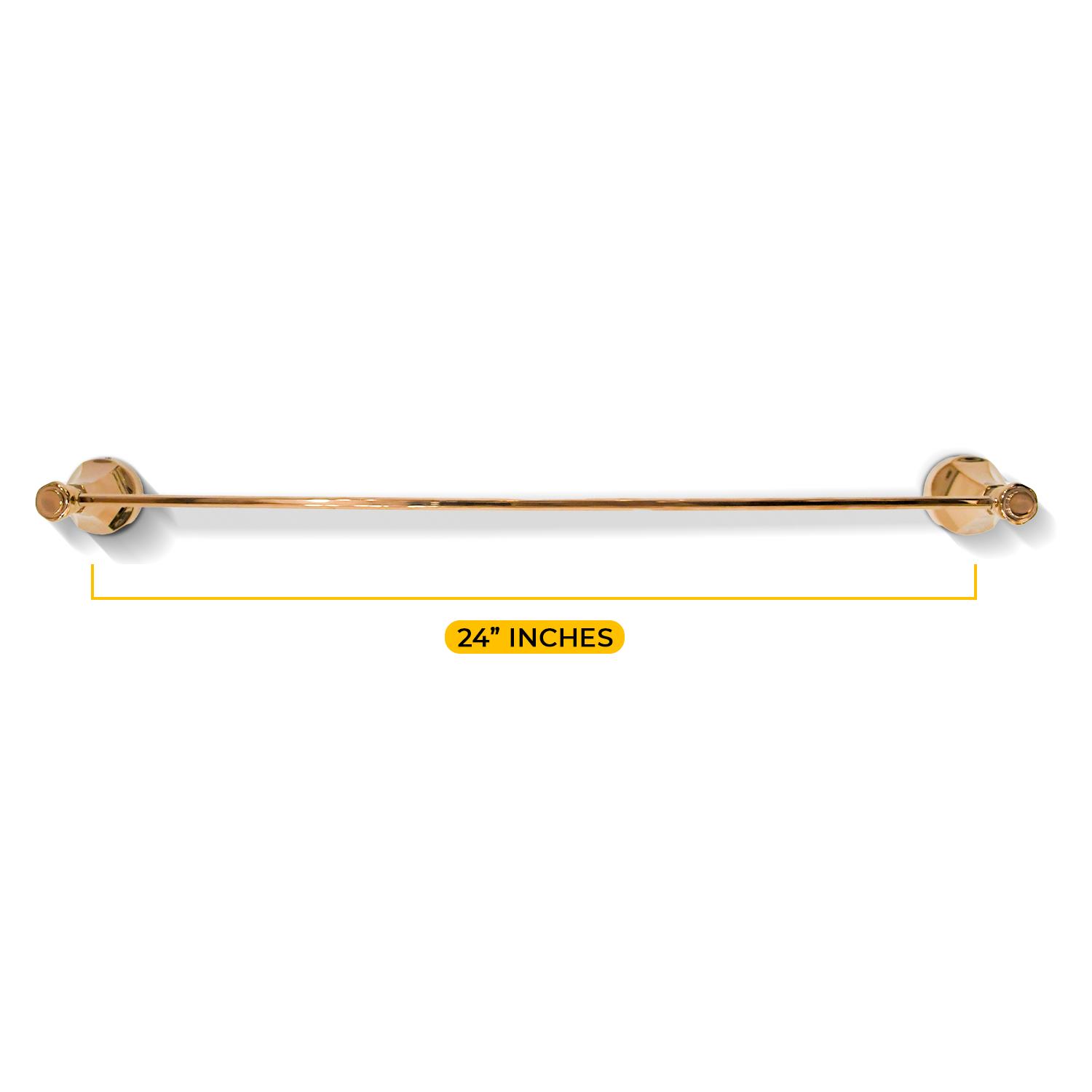 D&B Bathware Single Bar Towel Rail 300 x 30 mm Dia Stainless Steel_2