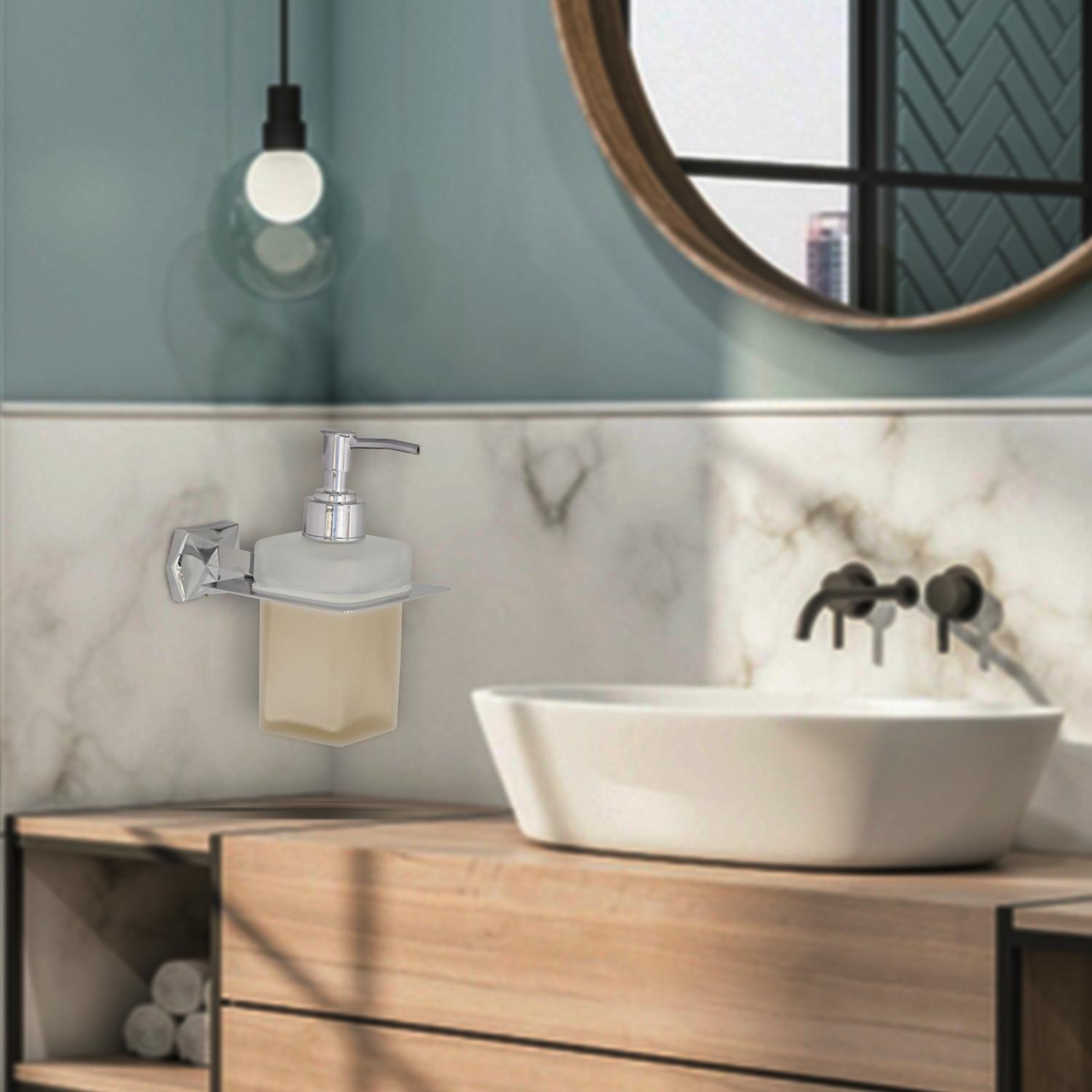 D&B Bathware Wall Mounted Manually Hand Operated Liquid Soap Dispenser_2