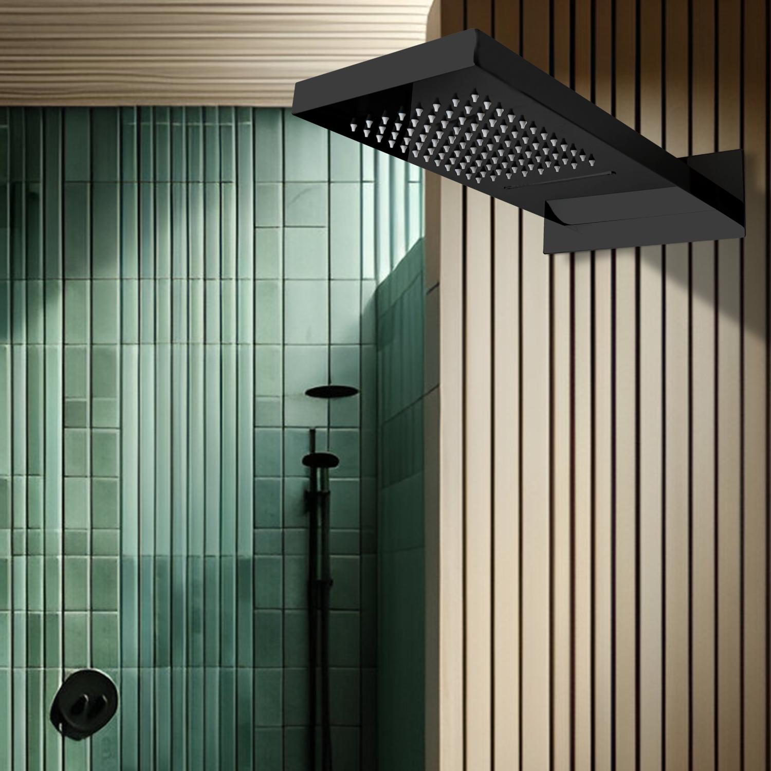 D&B Bathware DB-CLSWR8889-2F(CAROLINEBLACK) Overhead Single Flow Shower 500 x 200 mm Brass_2