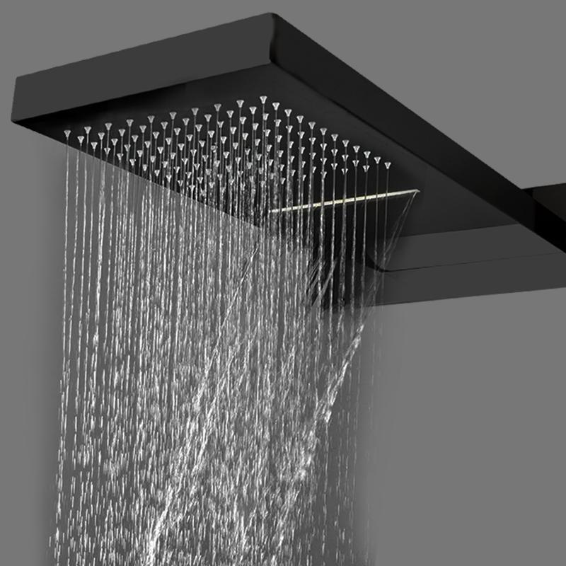 D&B Bathware DB-CLSWR8889-2F(CAROLINEBLACK) Overhead Single Flow Shower 500 x 200 mm Brass_3