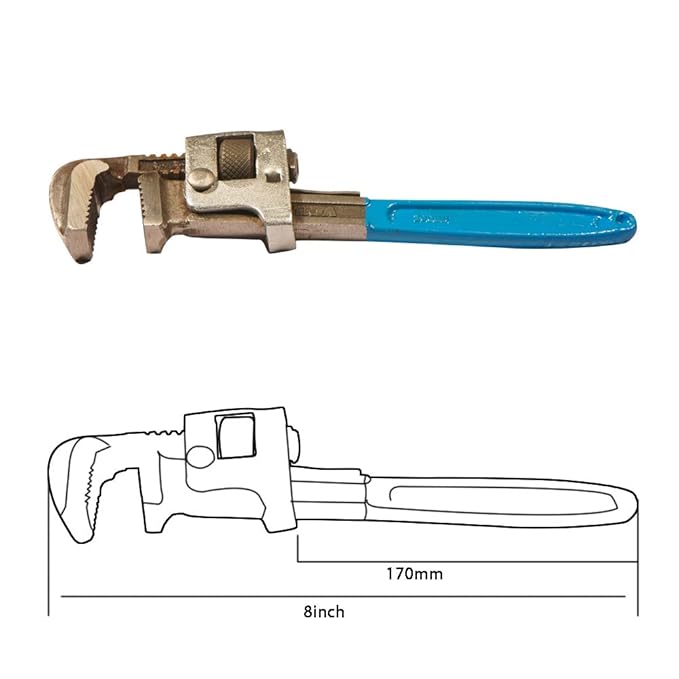 TATA AGRICO 15 cm Hand Wrenches WRS001 Chrome Vanadium Steel 1 1/2 inch_2