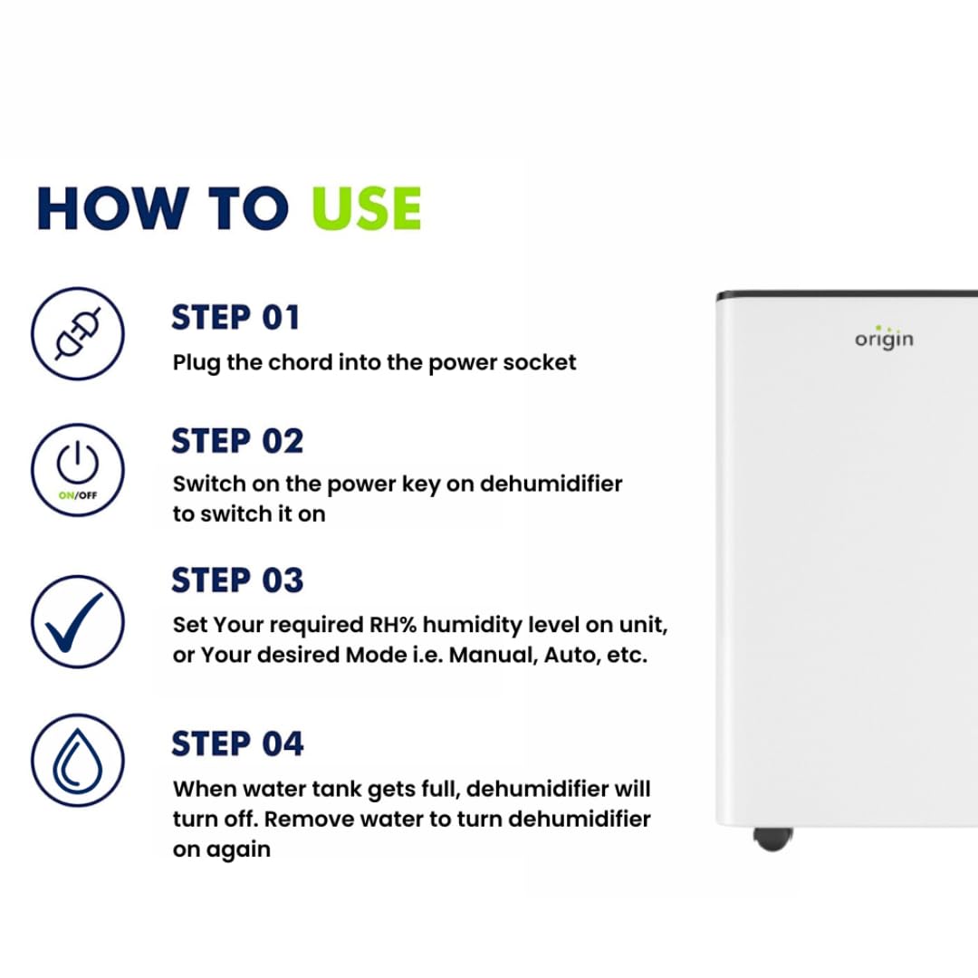 ORIGIN O50 Dehumidifier 50 L 70 to 80 %_2