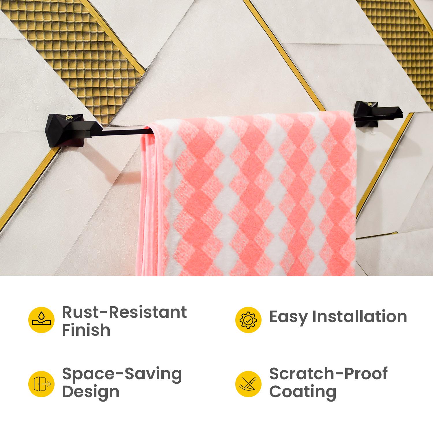 D&B Bathware Gloria Single Bar Towel Rail 300 x 30 mm Brass_2