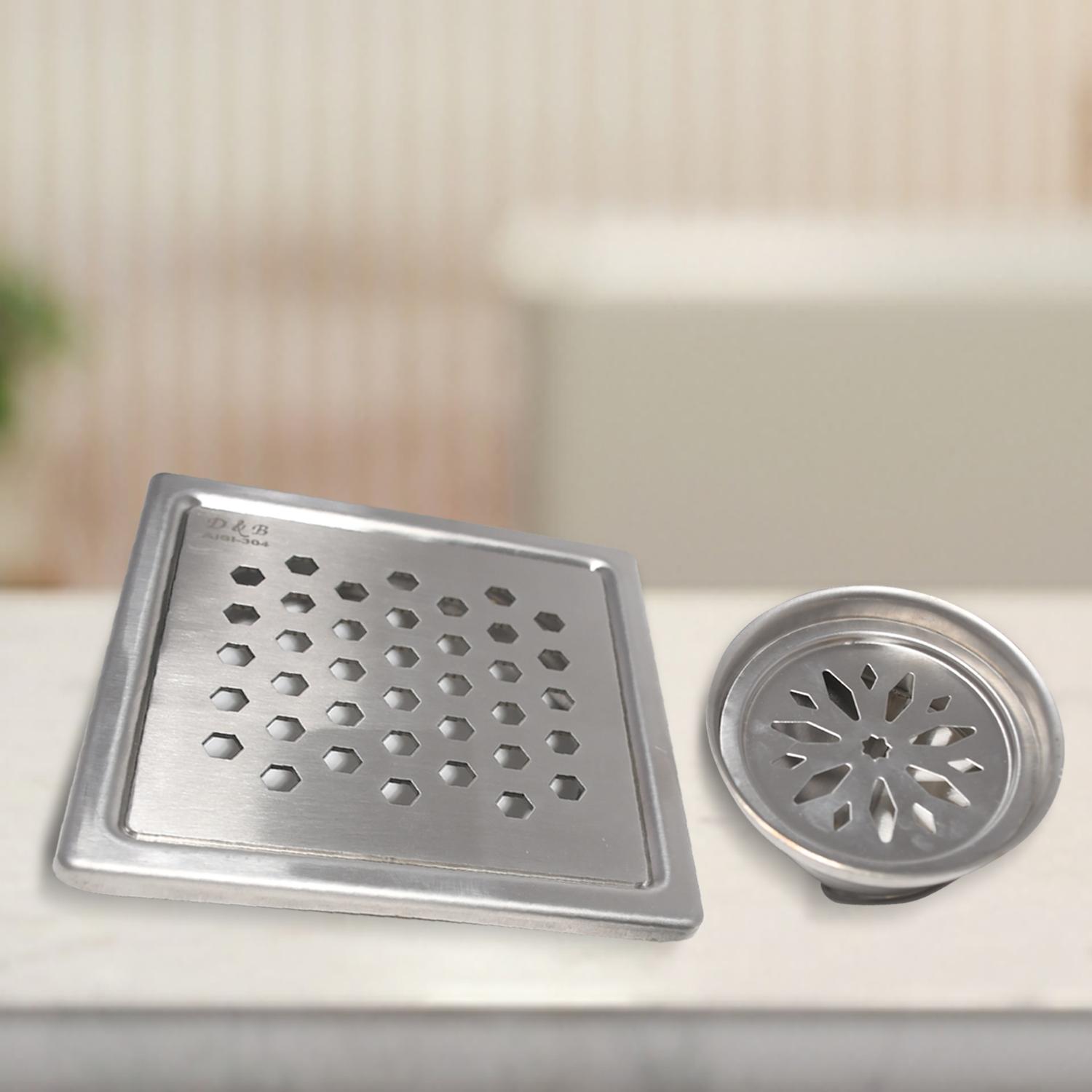 D&B Bathware Stainless Steel Kitchen Sink Drainer 6 x 6 inch VENTO(SS304)_2