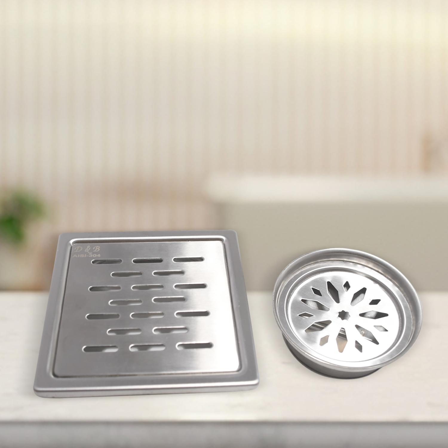 D&B Bathware Stainless Steel Kitchen Sink Drainer 6 x 6 inch LINER(SS304)_2