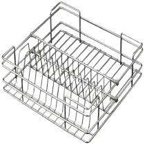 Shree Khodal Stainless Steel Rectangular Basket Kitchen Storage Organiser 17 x 20 x 4 inch_0