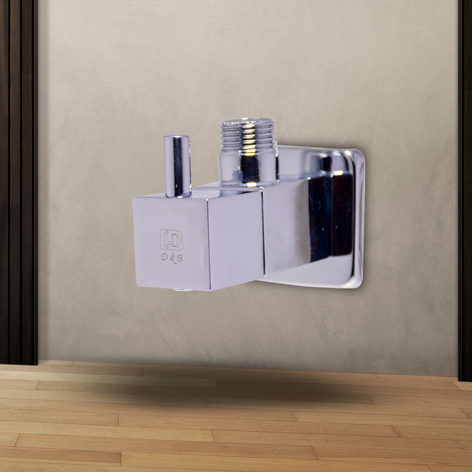 D&B Bathware Colour Coated Angle Valve Faucet Silver Chorme Allora_1