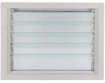 NCL Fixed Louvers Ventilation White uPVC Window 474 x 874 mm_0