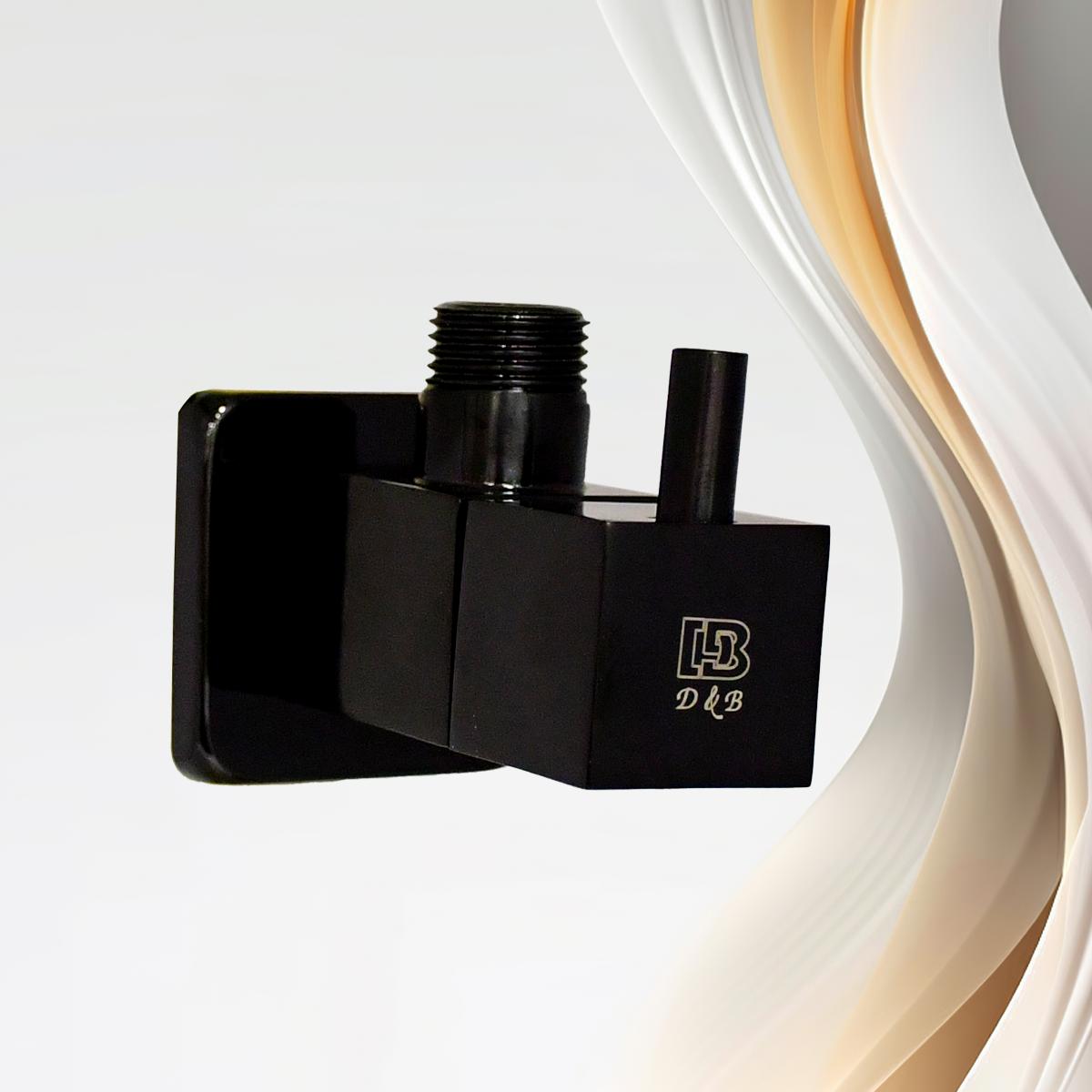 D&B Bathware Polished Angle Valve Faucet Allora Black_3