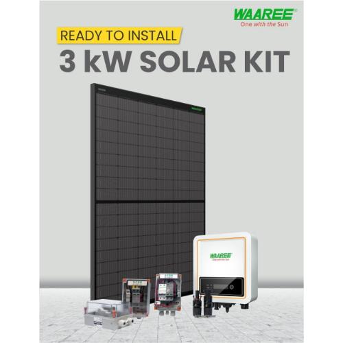 WAAREE 3 kW Single Phase Mono PERC Non DCR On Grid Solar Solution_1