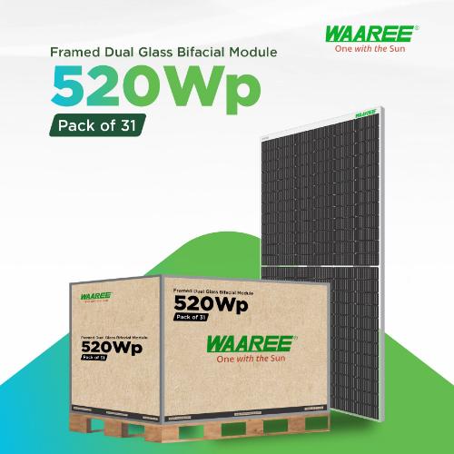 WAAREE Bi-55-520 520 W Mono PERC Bifacial Solar Panel_2