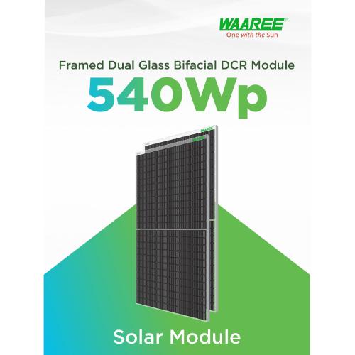 WAAREE BI-55-540-DCR 540 W Mono PERC Bifacial Solar Panel_2
