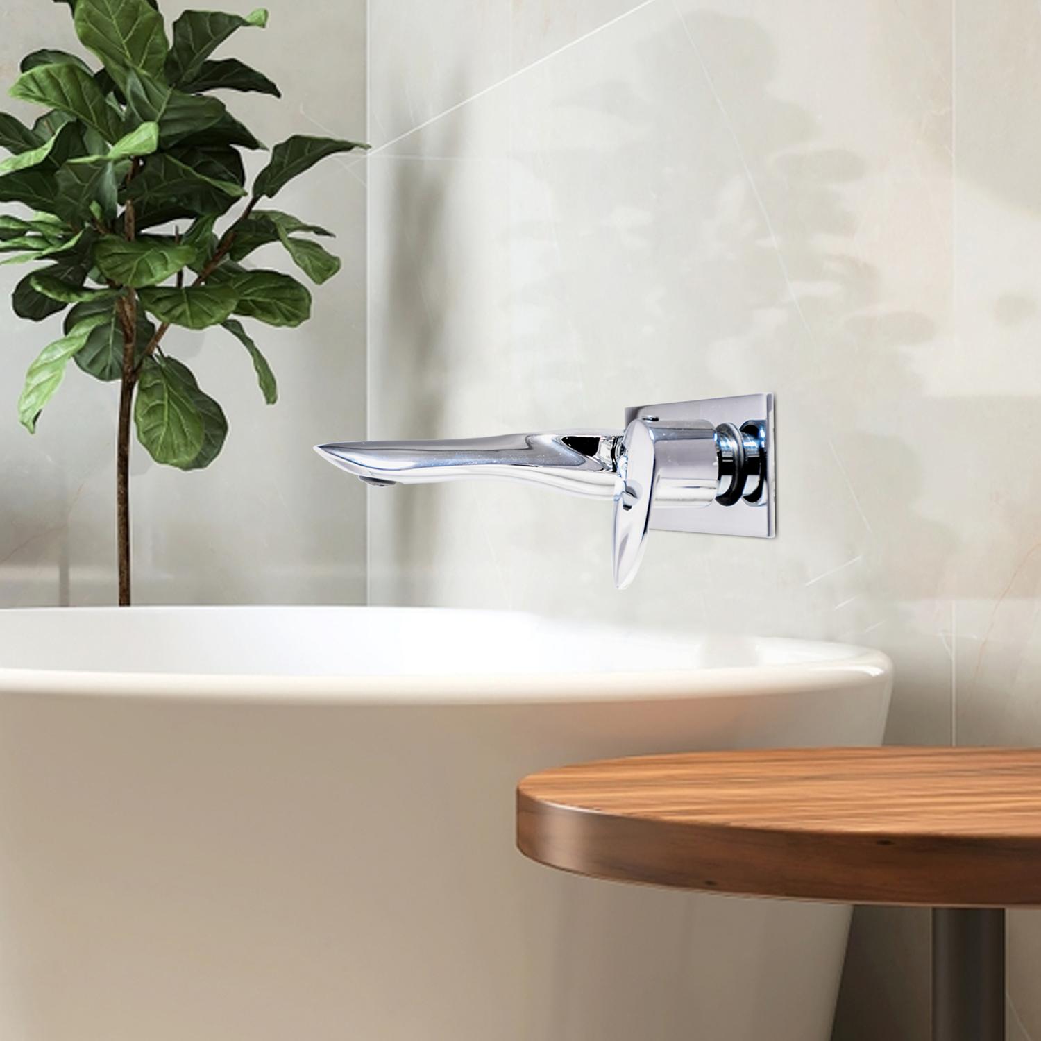 D&B Bathware 15 mm Brass Taps Silver NAUTICA WALL MOUNTED_2