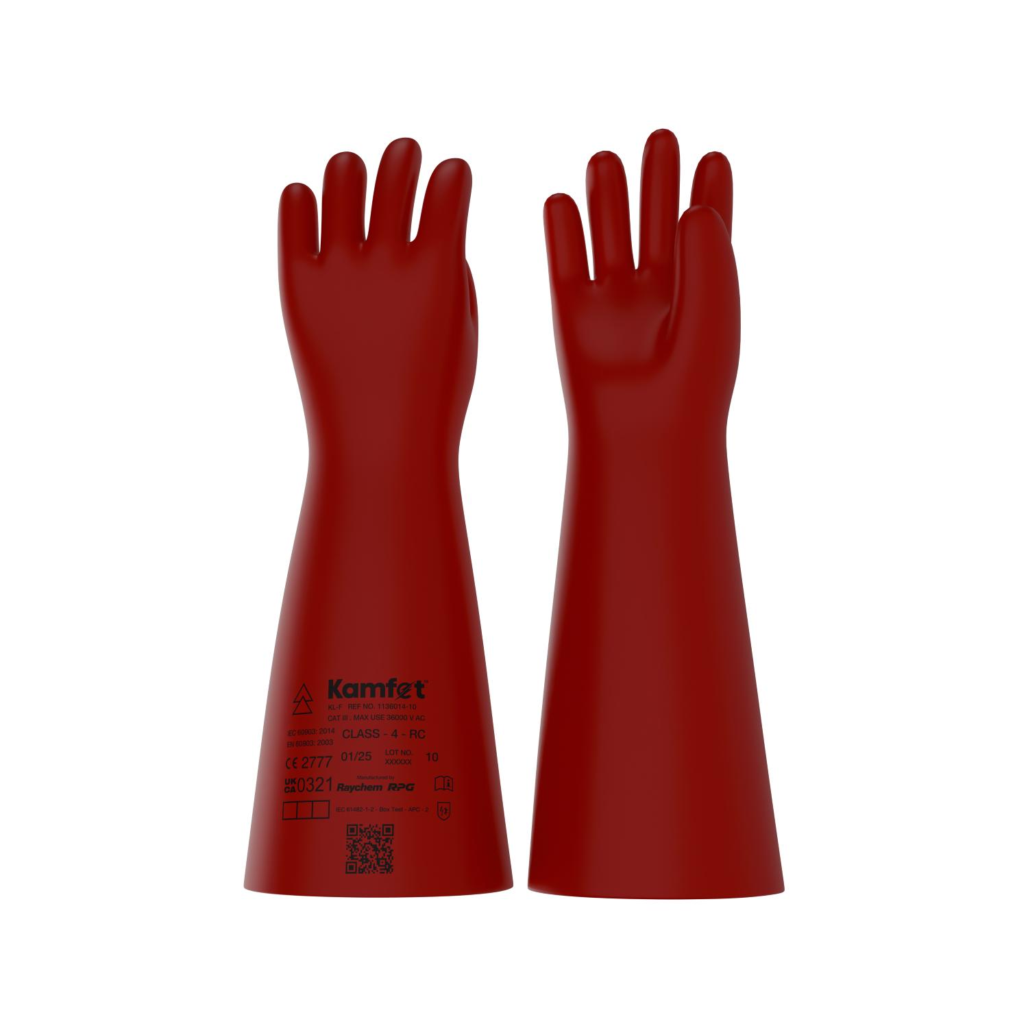 Kamfet Electrical Insulating Natural Latex Safety Gloves KL-F - Raychem RPG 12_3