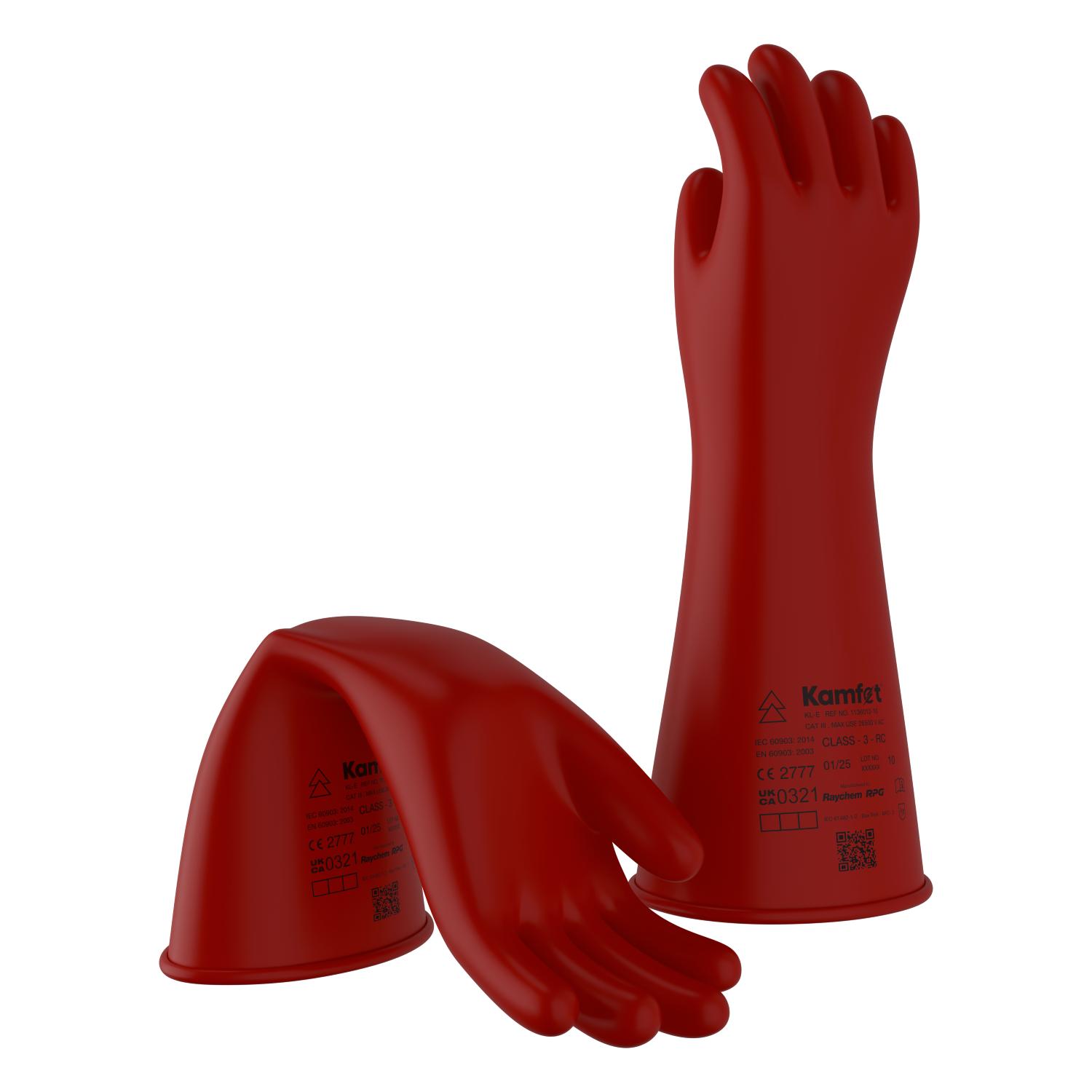 Kamfet Electrical Insulating Natural Latex Safety Gloves KL-E - Raychem RPG 12_1