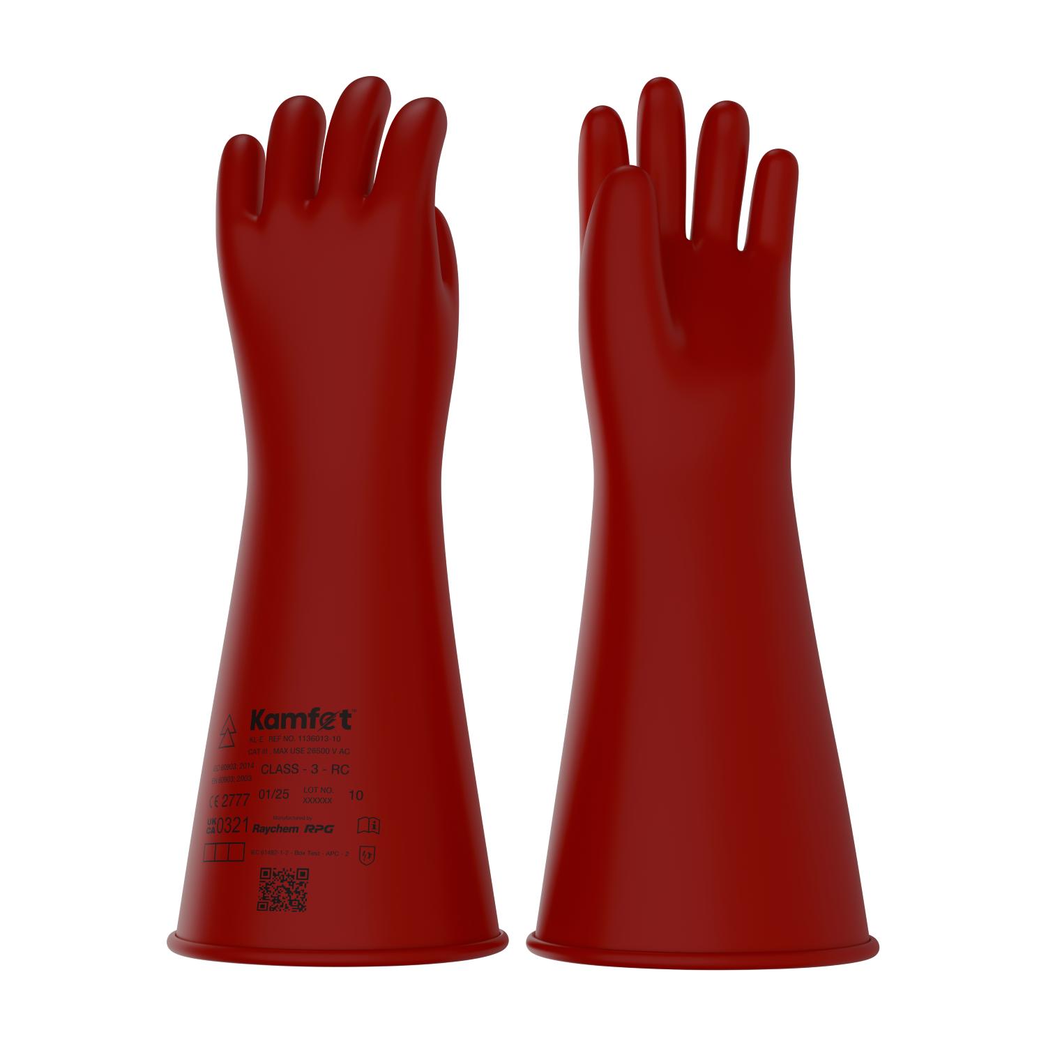 Kamfet Electrical Insulating Natural Latex Safety Gloves KL-E - Raychem RPG 12_3