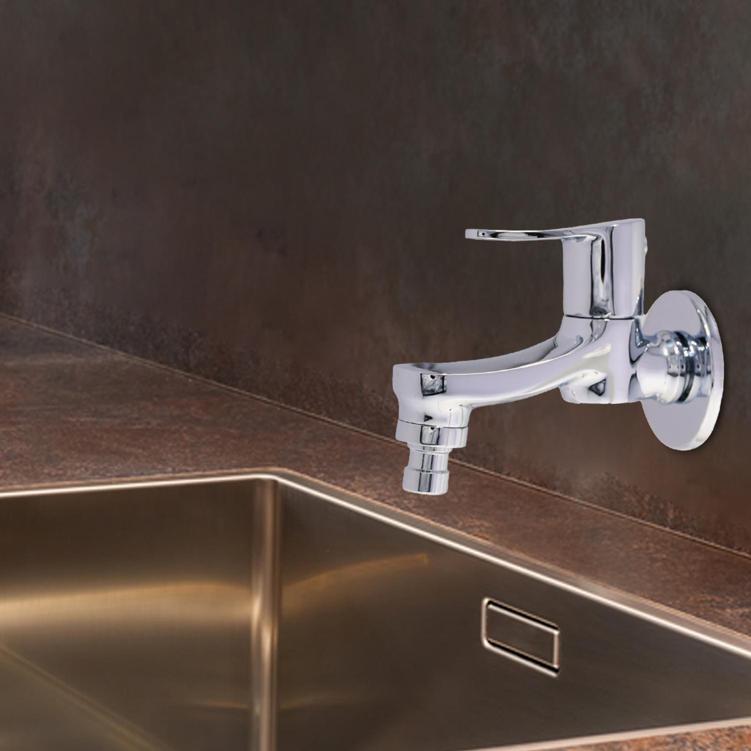 D&B Bathware 15 mm Brass Taps Silver LAZZARO WASHING MACHINE_3