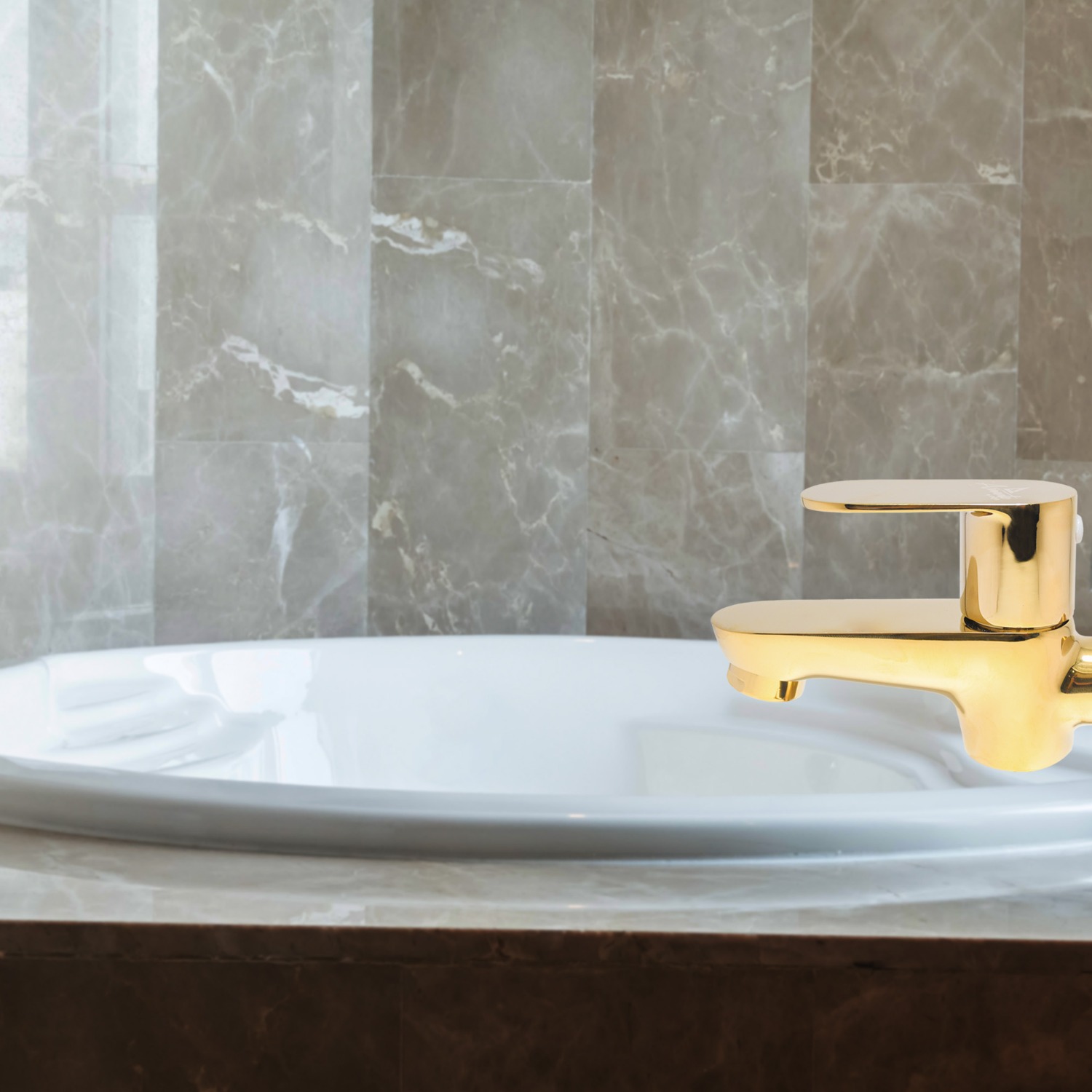 D&B Bathware 15 mm Brass Taps Gold Finish IVANO BIB COCK_1