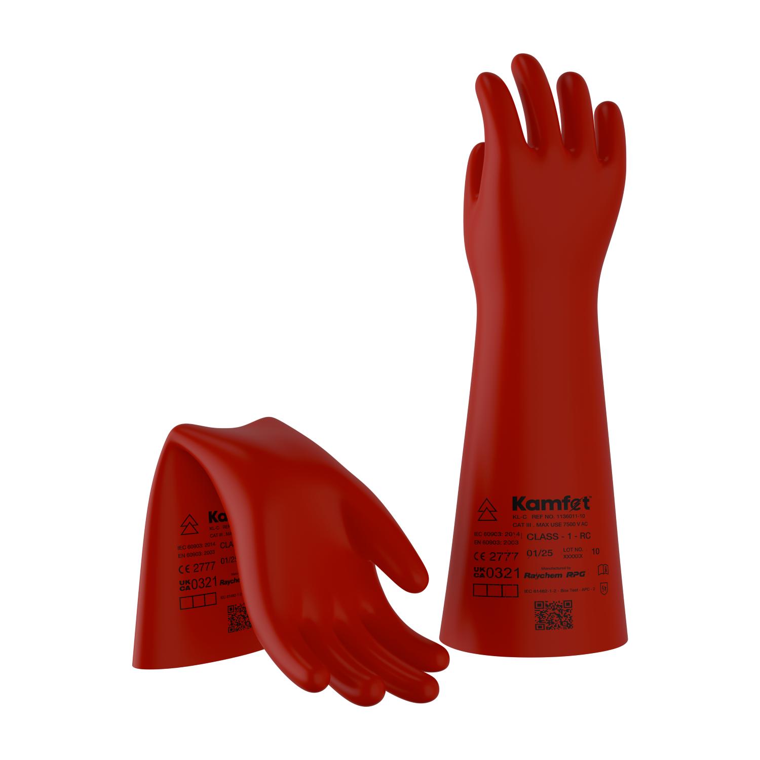Kamfet Electrical Insulating Natural Latex Safety Gloves KL-C - Raychem RPG 10_1
