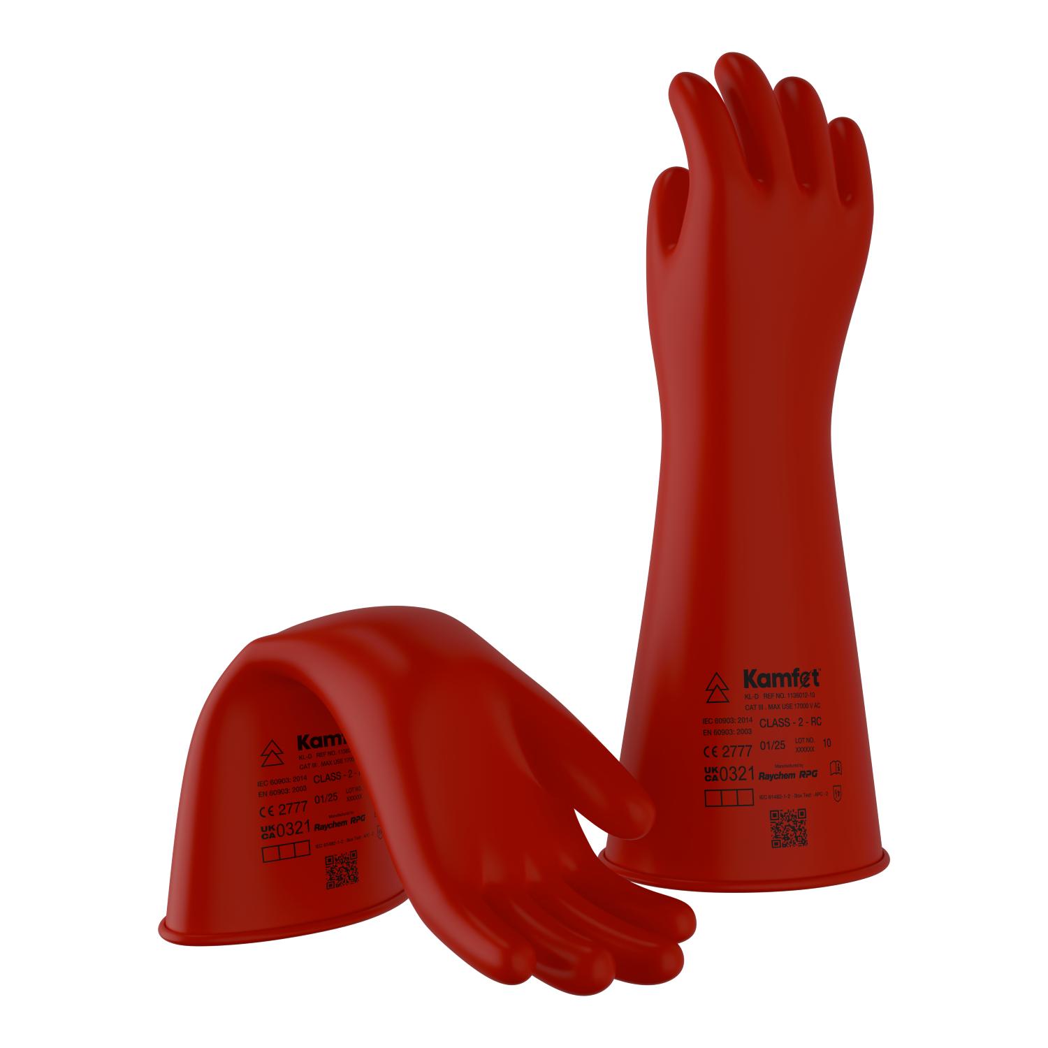 Kamfet Electrical Insulating Natural Latex Safety Gloves KL-D - Raychem RPG 10_3