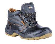 Hillson Workout Synthetic Leather Steel Toe Safety Shoes Black_0