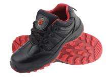 Hillson Swag 1903 Synthetic Leather Metal Toe Safety Shoes Black and Red_0