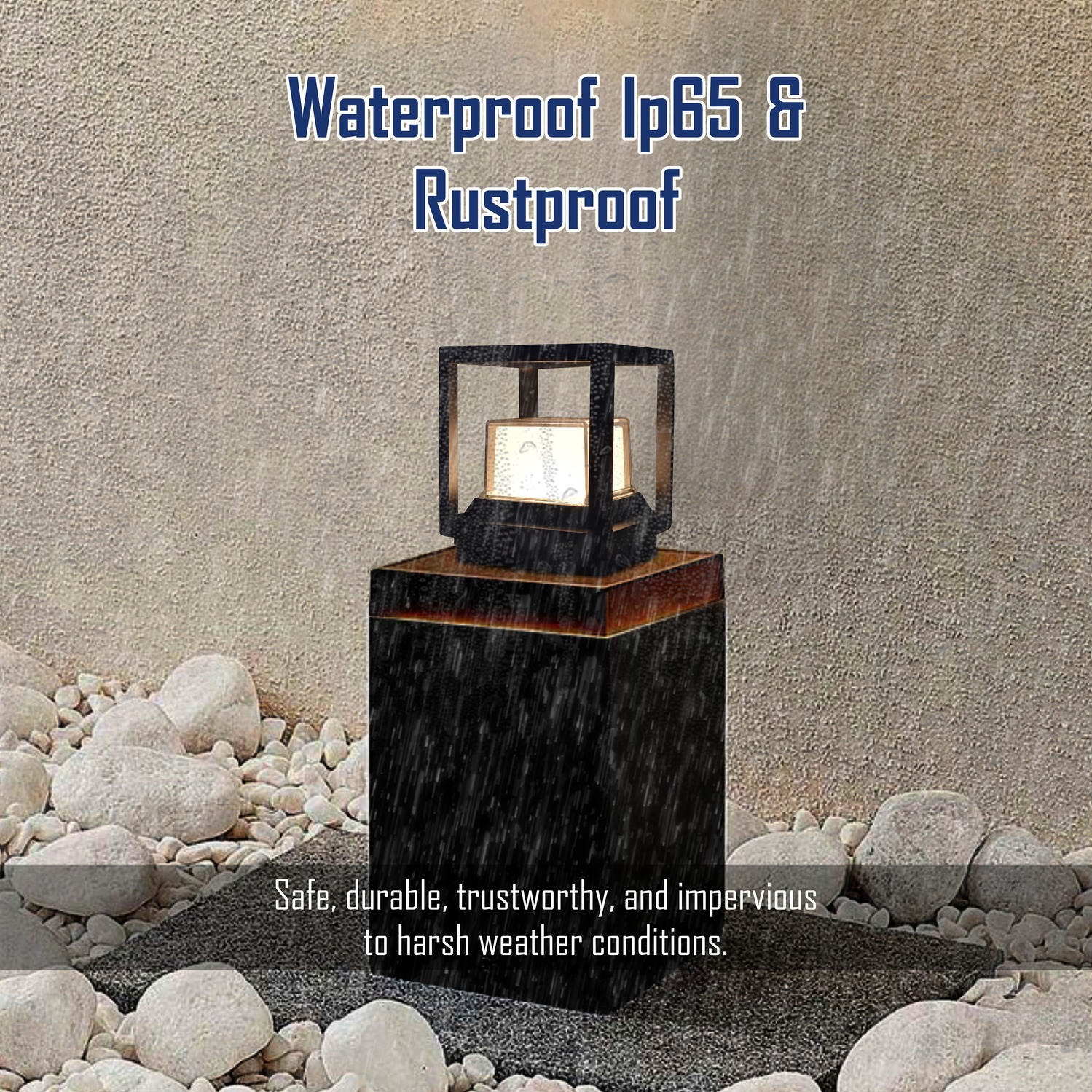 FORUS FEGL143Square1PCWW 12 W Round IP65 Warm White Metal Garden Light_1