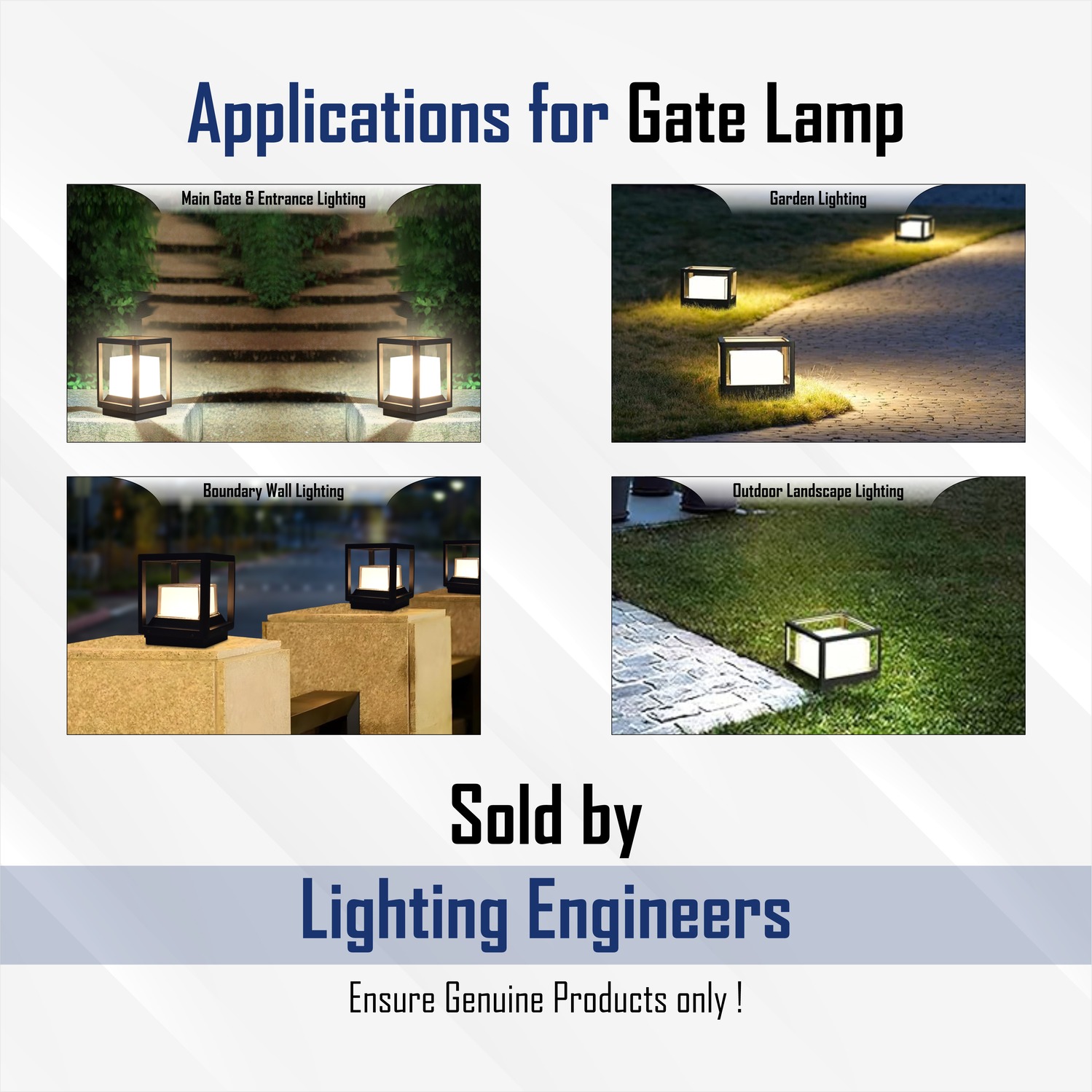 FORUS FEGL143Square1PCWW 12 W Round IP65 Warm White Metal Garden Light_4