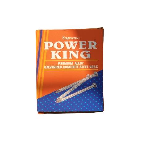 Supreme Power King Carbon Steel Round Head Concrete Nail 4.8 mm 5 inch Galvanized_2