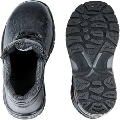 Mallcom Lorex S1BG Buff Grain Leather Steel Toe Safety Shoes Black_4