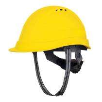 Plastic Yellow Ventilated Safety Helmets_0