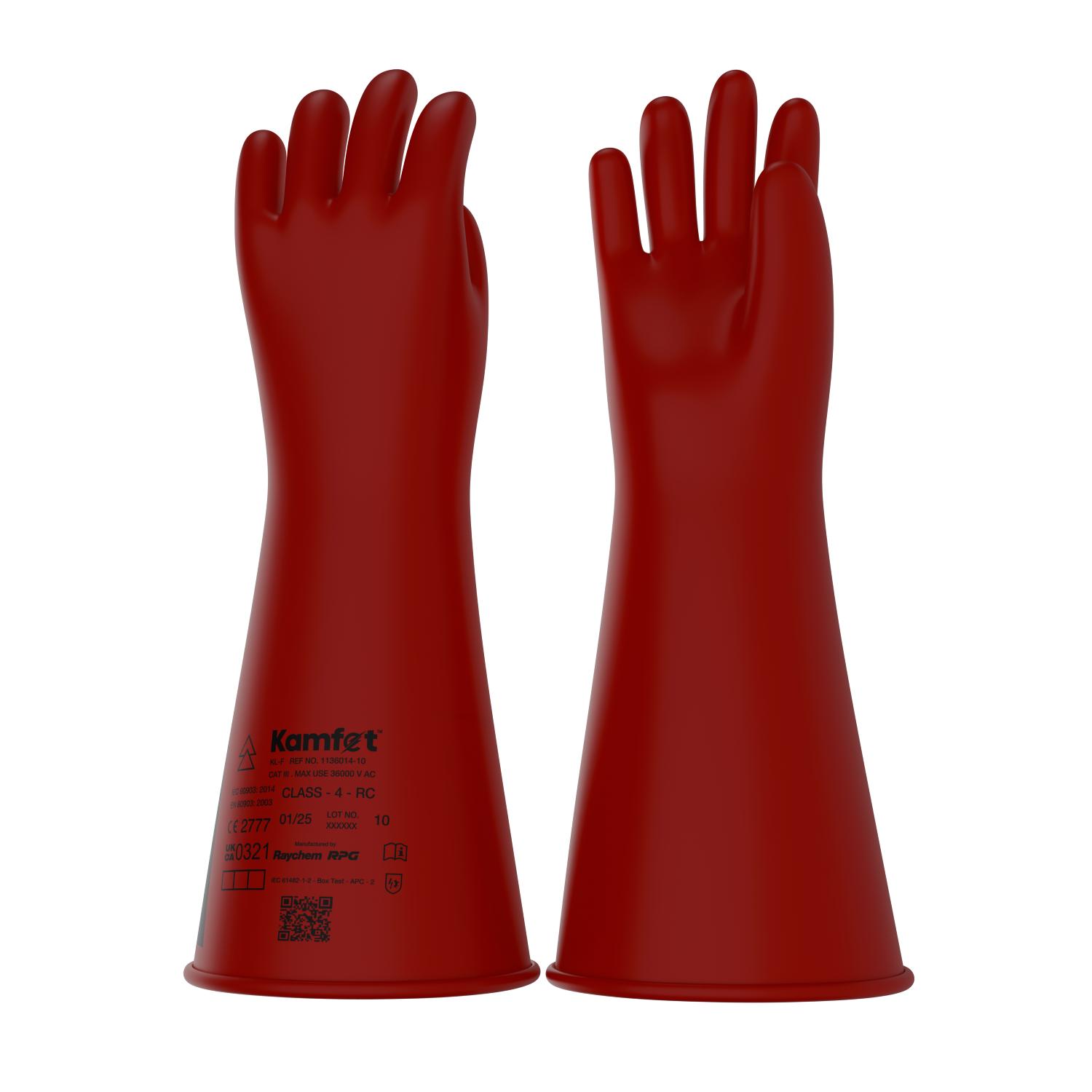 Kamfet Electrical Insulating Glove Natural Latex Safety Gloves KL-F 9_3