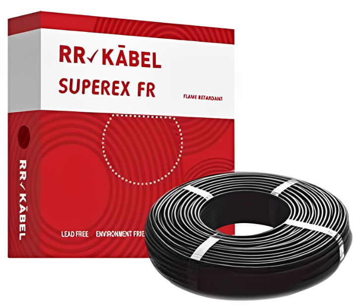 RR KABEL 10 sqmm FR Electric Wire Black 90 m_0