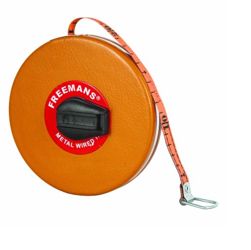 FREEMANS 16 mm ABS Measuring Tapes Leatherette 30 m Orange_0