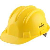Karam Plastic Yellow Ratchet Safety Helmets_0