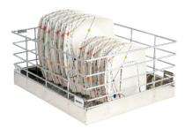 Shree Khodal Stainless Steel Rectangular Plate Holder Kitchen Storage Organiser 17 x 22 x 8 inch_0