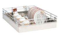 Shree Khodal Stainless Steel Rectangular Cup and Saucer Holder Kitchen Storage Organiser 21 x 24 x 4 inch_0