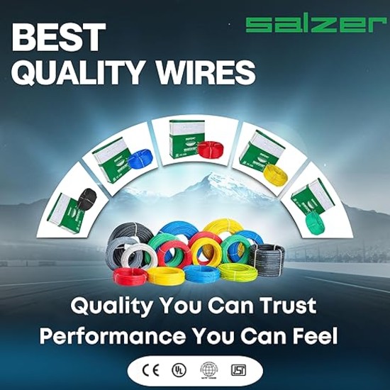 Salzer 1.5 sqmm FR Electric Wire Green 90 m_4