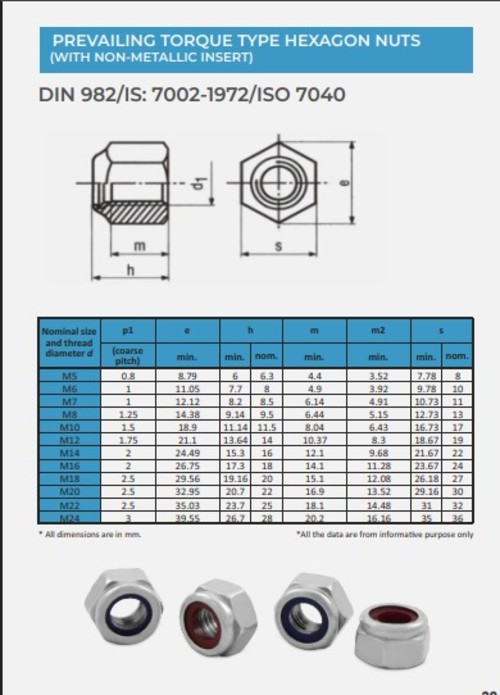 EVA 9.78 mm Nylock Nut SS 304 ISO 7040 Polished_1
