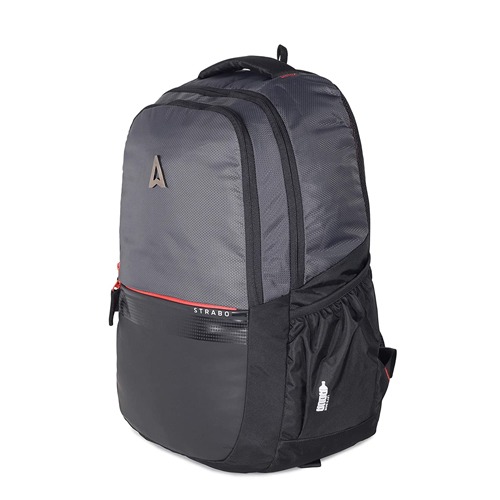 Strabo Office Bags Advisor Laptop Backpack Polyester Black and Grey_1