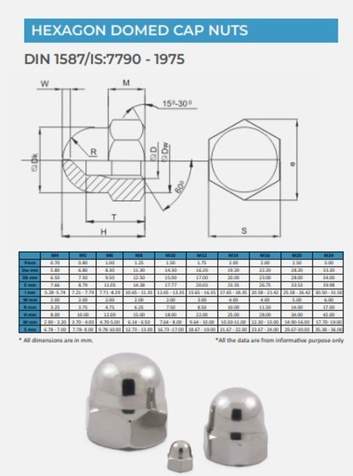 EVA Stainless Steel 9.78 mm Dome Nuts_1