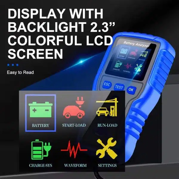 METRAVI BT-220 Battery Analyser Voltage Tester 12 to 24 V 100 to 2000 CCA_3