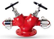 A K Fire Stainless Steel Double Outlet Hydrant Valves_0