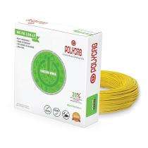 Polycab 2.5 sqmm Green Eco Friendly HR FR LSH LF Electric Wire Yellow 90 m_0