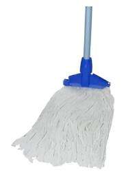 Floor Mop Cotton 45 x 15 cm White and Blue_0