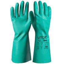 UTEX Chemical Resistance Flock Safety Gloves Chem Pro 10 inch_0
