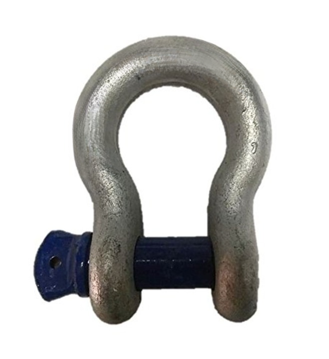 FERRETERRO Grade 30 Round Pin Bow Shackle 0.875 inch 6.5 ton_0