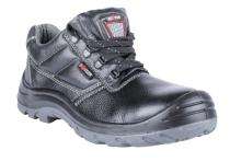 Hillson Soccer Real Leather Steel Toe Safety Shoes Black_0